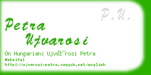 petra ujvarosi business card